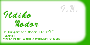 ildiko modor business card